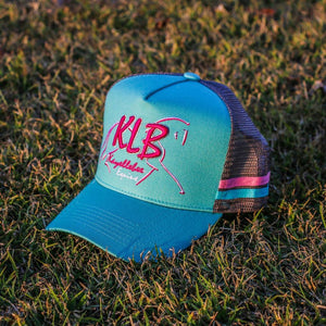 KLB Logo Teal/Chocolate Brown Trucker Cap