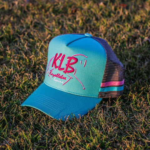 KLB Logo Teal/Chocolate Brown Trucker Cap